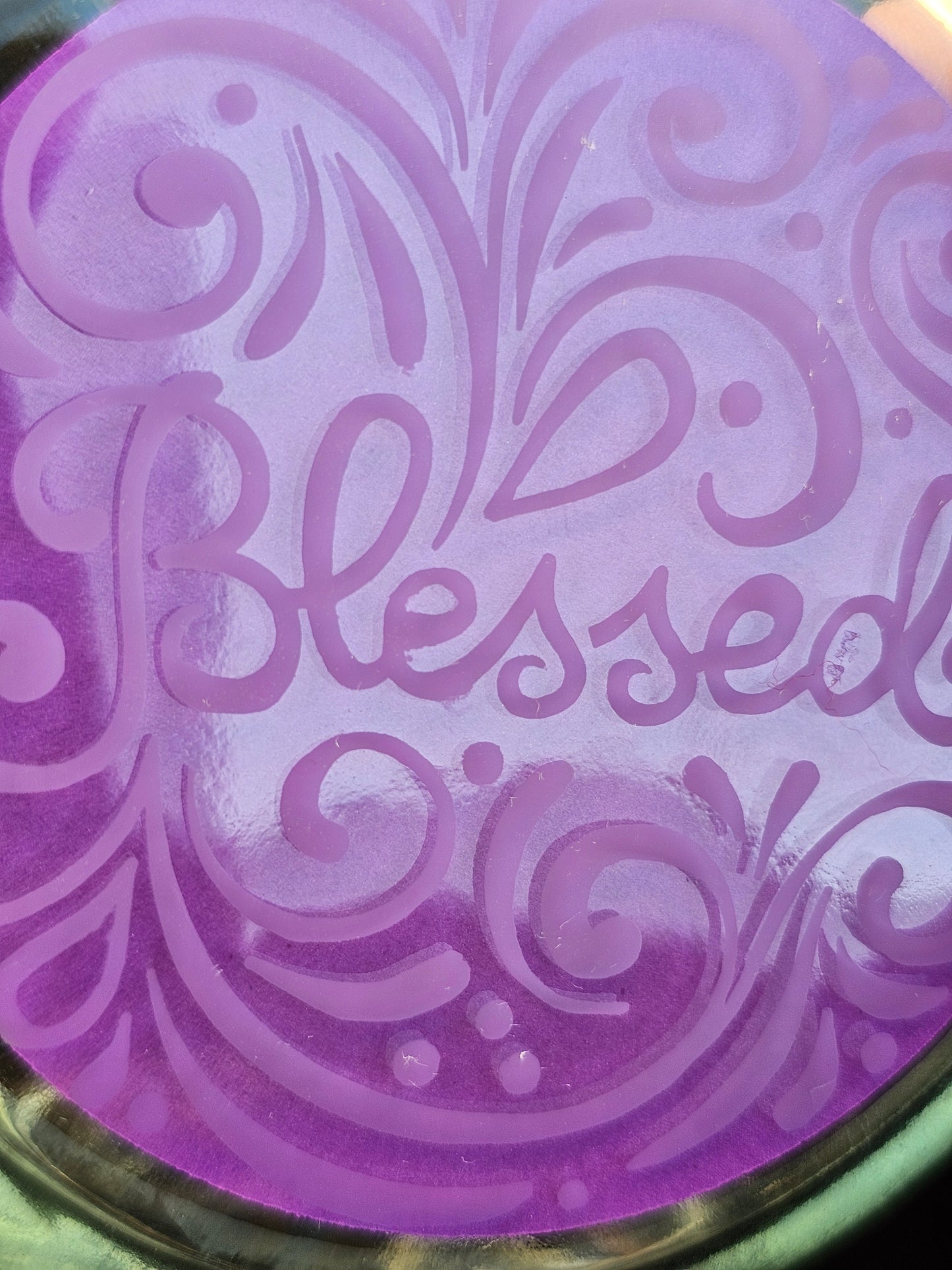 Etched Glass Candy Jar
