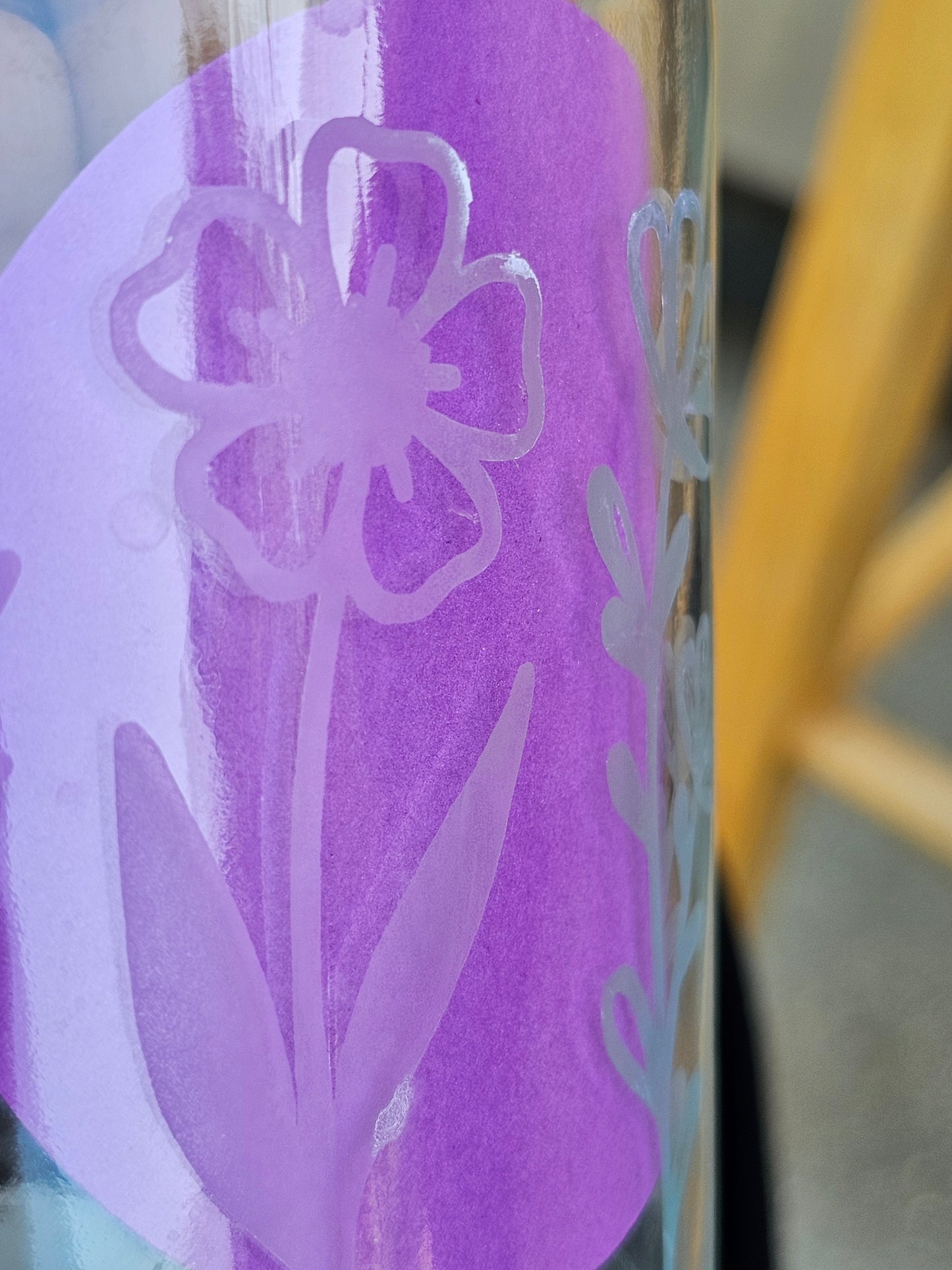 Glass Etched Jar