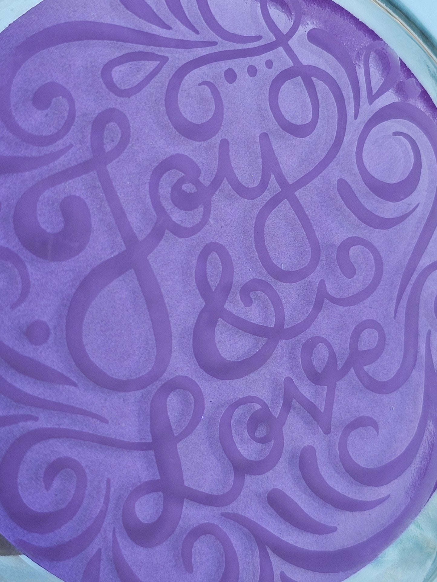 Etched Glass Candy Jar